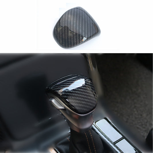 Carbon Fiber ABS Car Gear Shift Knob Cover Decorat Trim for Kia Seltos 2020-2023