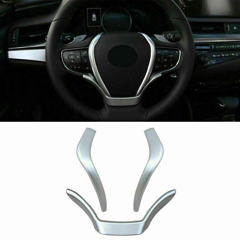 for Lexus ES350/300h/250 2019-22 Matte Silver Steering Wheel Moulding Strip Trim