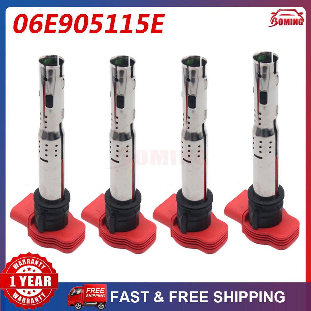 4PCS 06E905115E Ignition Coils Pack for Audi for A4 for A5 R8 for VW for Golf GTI 2.0T UF529
