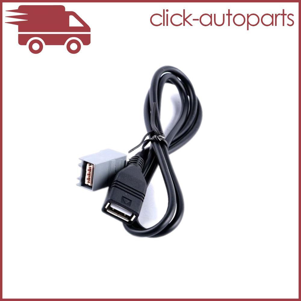 for Honda for Accord for CR-V for Civic Odyssey Interface USB Female Cable AUX Adapter Black