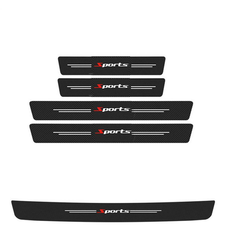 5x Car Trunk Door Plate Sill Scuff Cover Guard Anti Scratch Sticker Accessories
