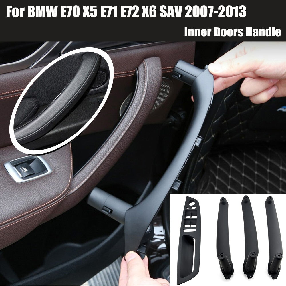 Car Inner Door Handle Panel Pull Trim Cover for BMW E70 E71 E72 X5 X6 2007-2014