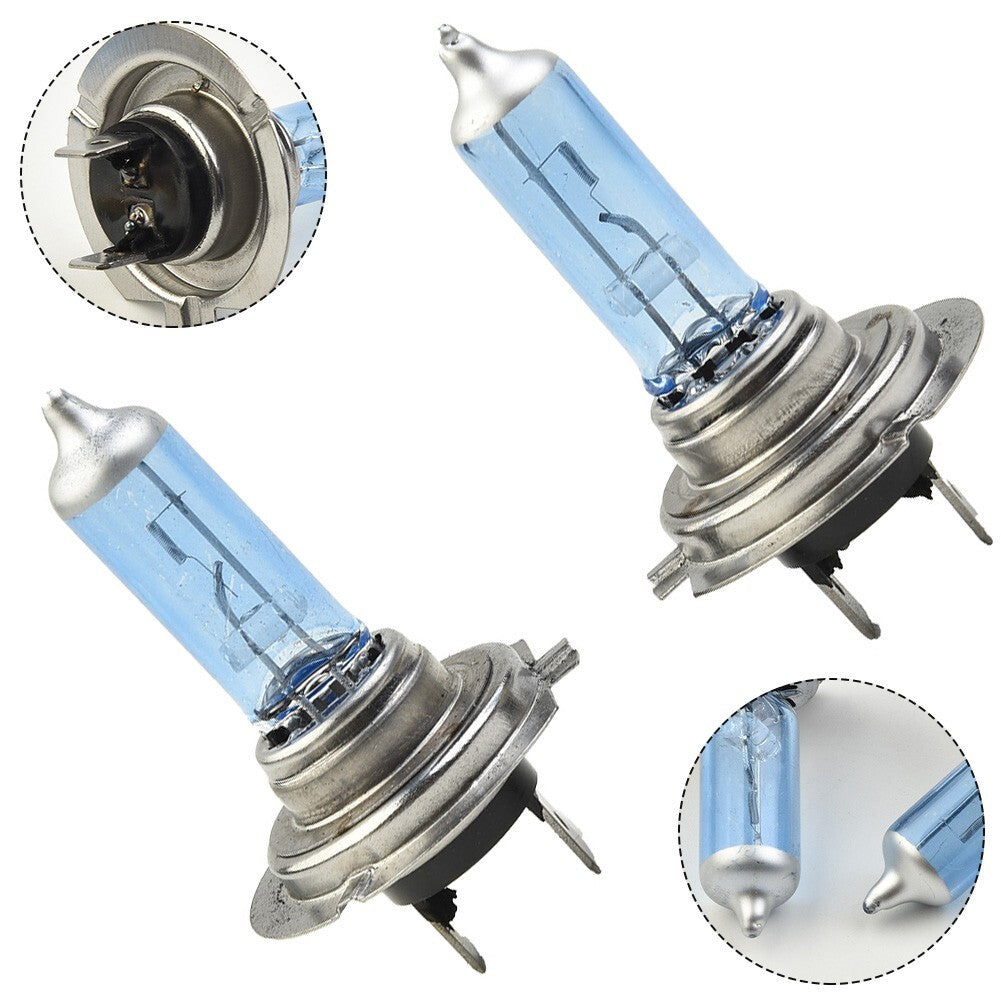 2-Piece H7 12V 100W LED Car Headlight Converter Globe Bulb, 8500K Beam, Super Bright