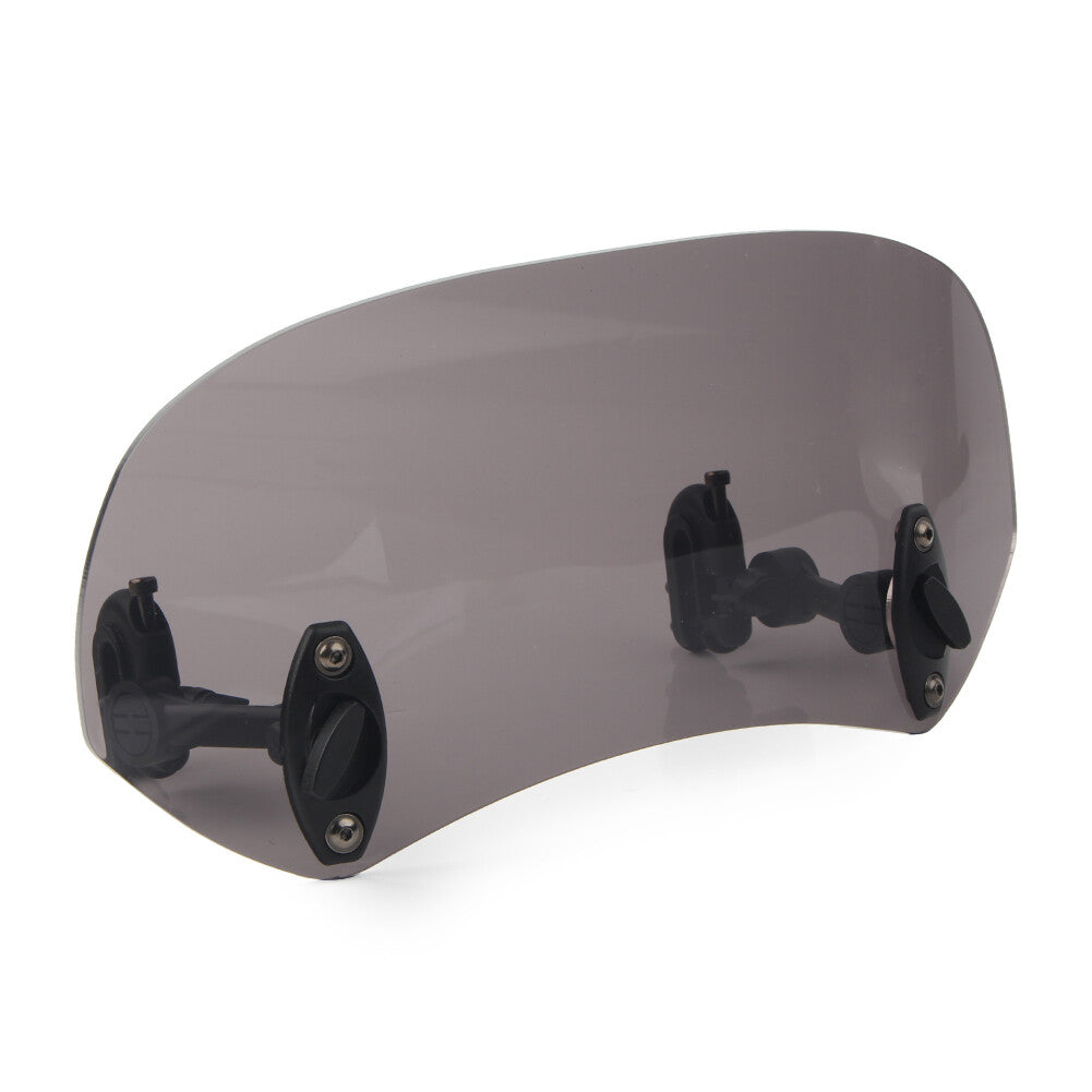 1x For Motorcycle Adjustable Windshield Clip On Extension Spoiler Wind Deflector