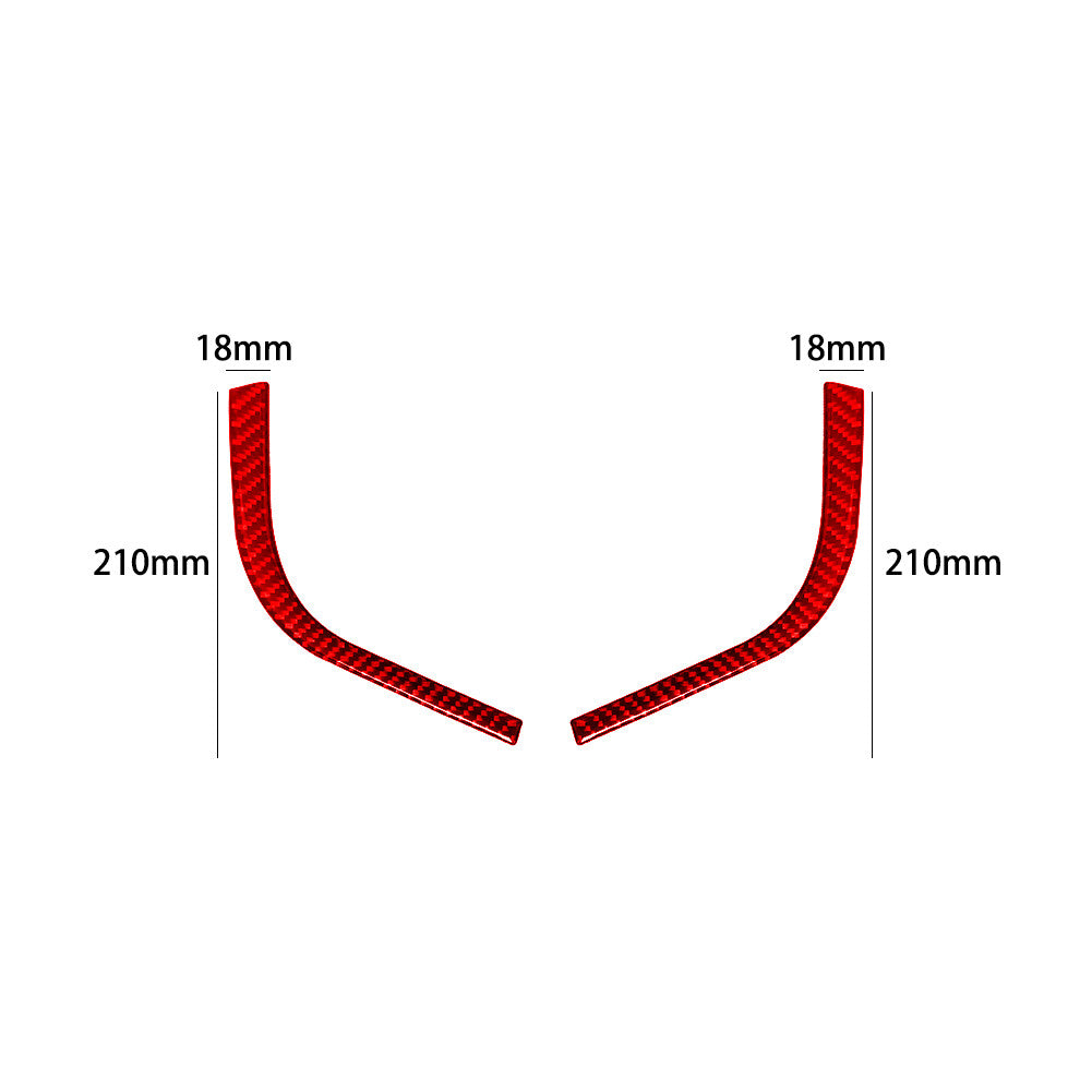 Red Carbon Fibre Gear Shift Side Stripes for Land Rover Discovery Sport