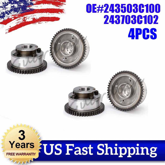 4x Timing Camshaft Gear CVVT 243503C100 243703C102 for Hyundai Azera for Kia Sedona