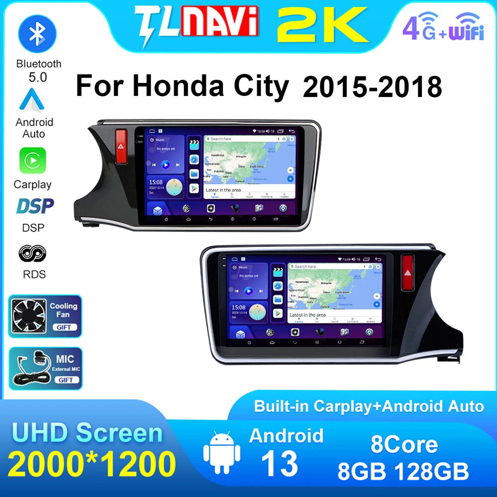 for Honda City LHD/RHD 2015-2018 GPS for Navigator Car Radio Audio Multimedia Player