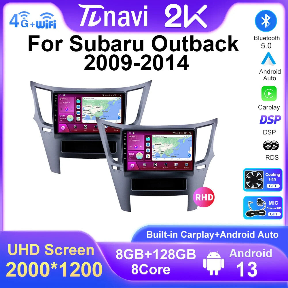 for Subaru Outback for Impreza Legacy 2009-2014 Android Car Radio Carplay GPS Screen