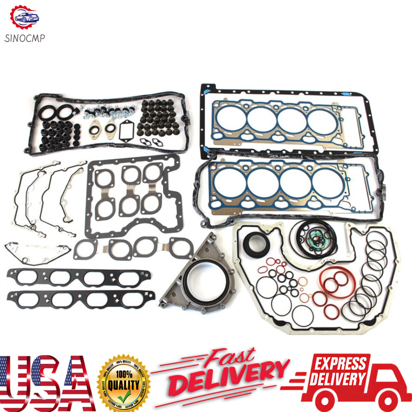 Engine Gasket Seal Overhaul Kits for BMW 750i X5 550i E65 E66 E63 N62B48 4.8L V8