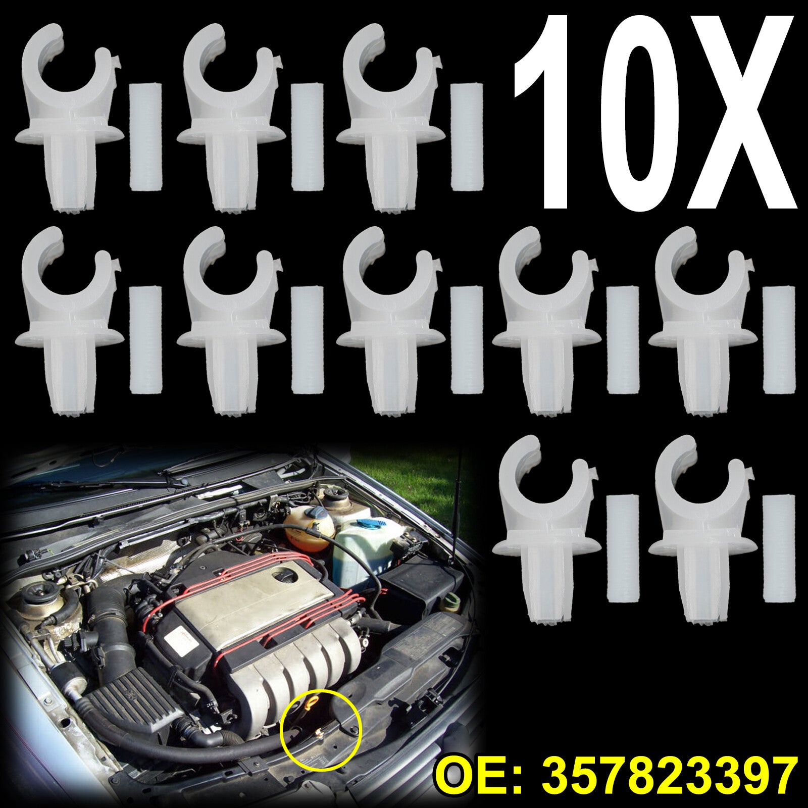 10pcs for VW for Golf for Jetta T4 T5 hood support rod seal hood grommet New