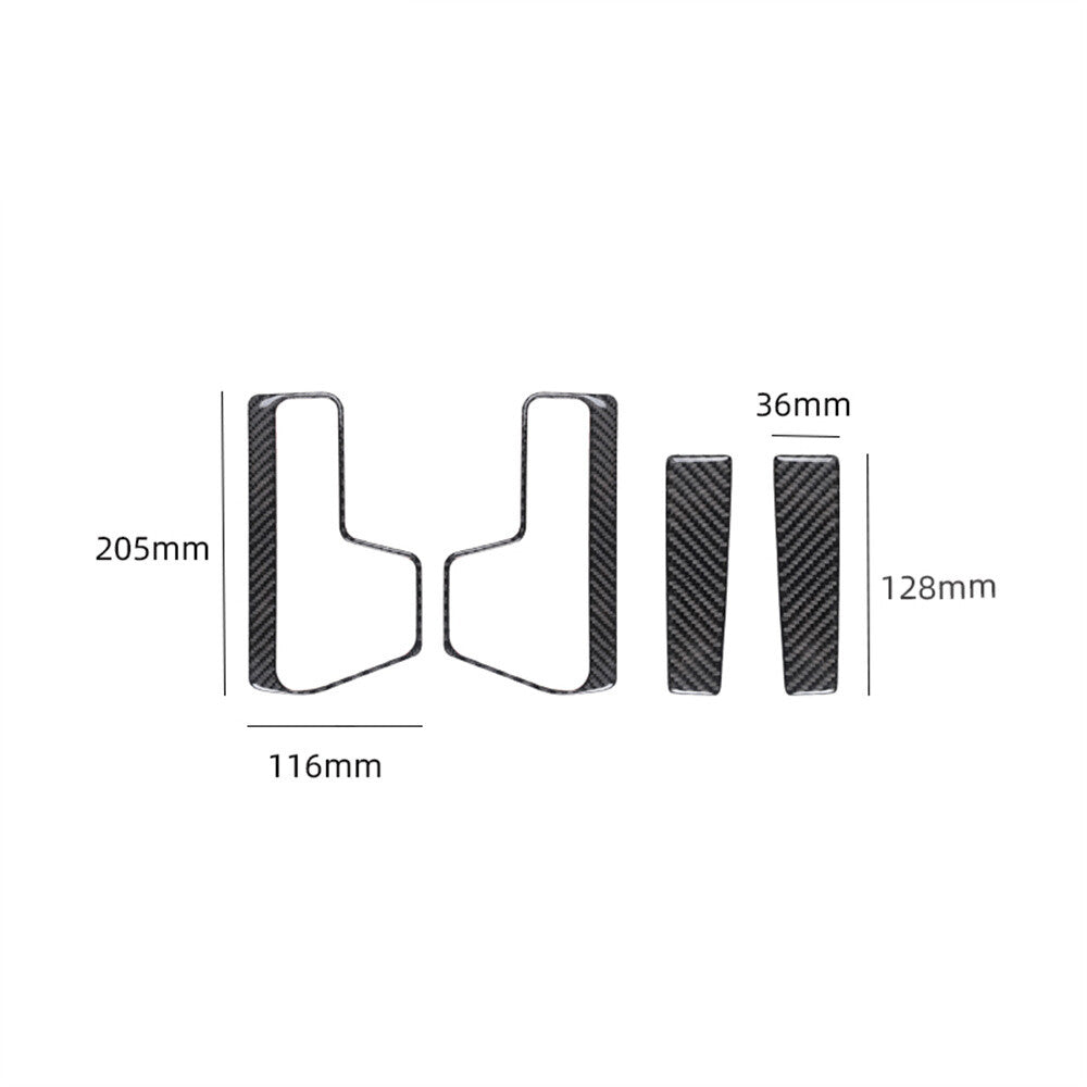 4¡ÁCarbon Fiber Rear Door Armrest Handle Panel Trim For Toyot@ FJ Cruiser 2007-21