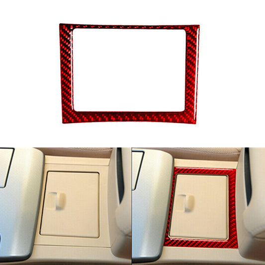 Red Carbon Fiber Center Console Storage Box Cover Frame Trim for Toyota for Camry