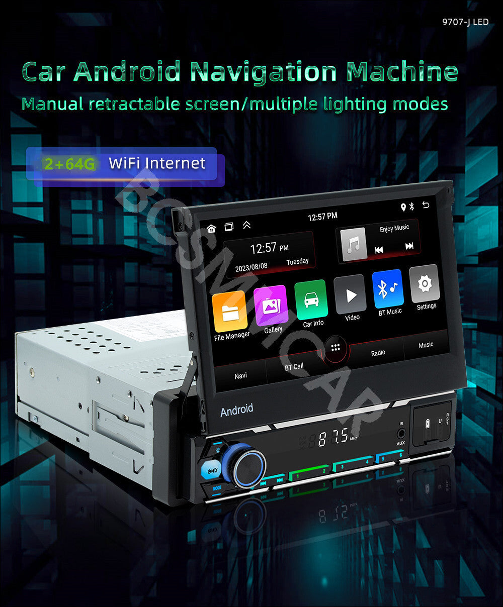 Single Din Car Stereo Radio 7in GPS BT For Apple Carplay Android Auto W/Camera