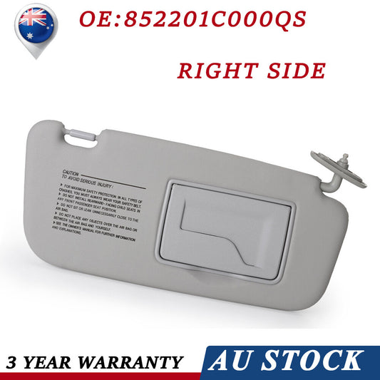 W/ Makeup Mirror Right NEW Sun Visor 852201-C000QS for Hyundai GETZ 2002-2011 AU