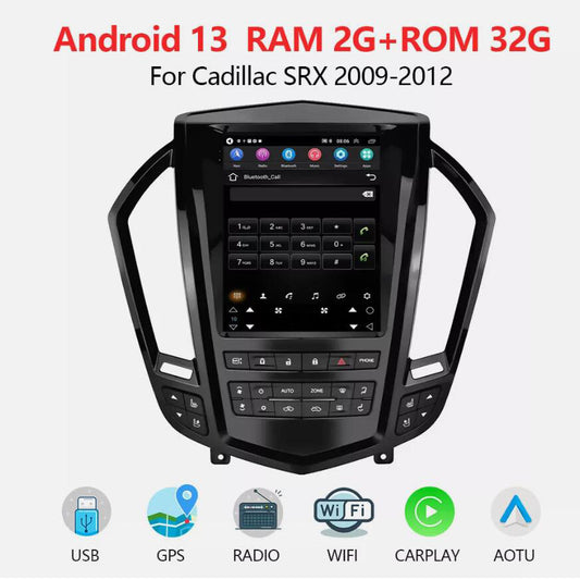 Compatible with for Cadillac SRX 2009-2012 9.7-inch Apple CarPlay Android 13 Car Stereo Radio GPS