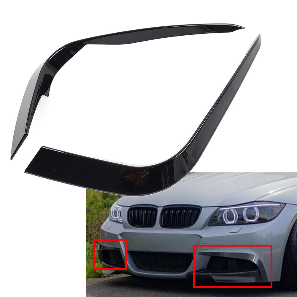 Front Bumper Fog Light Splitter Lip Spoiler Guard Cover for BMW 3 Series E90 E91