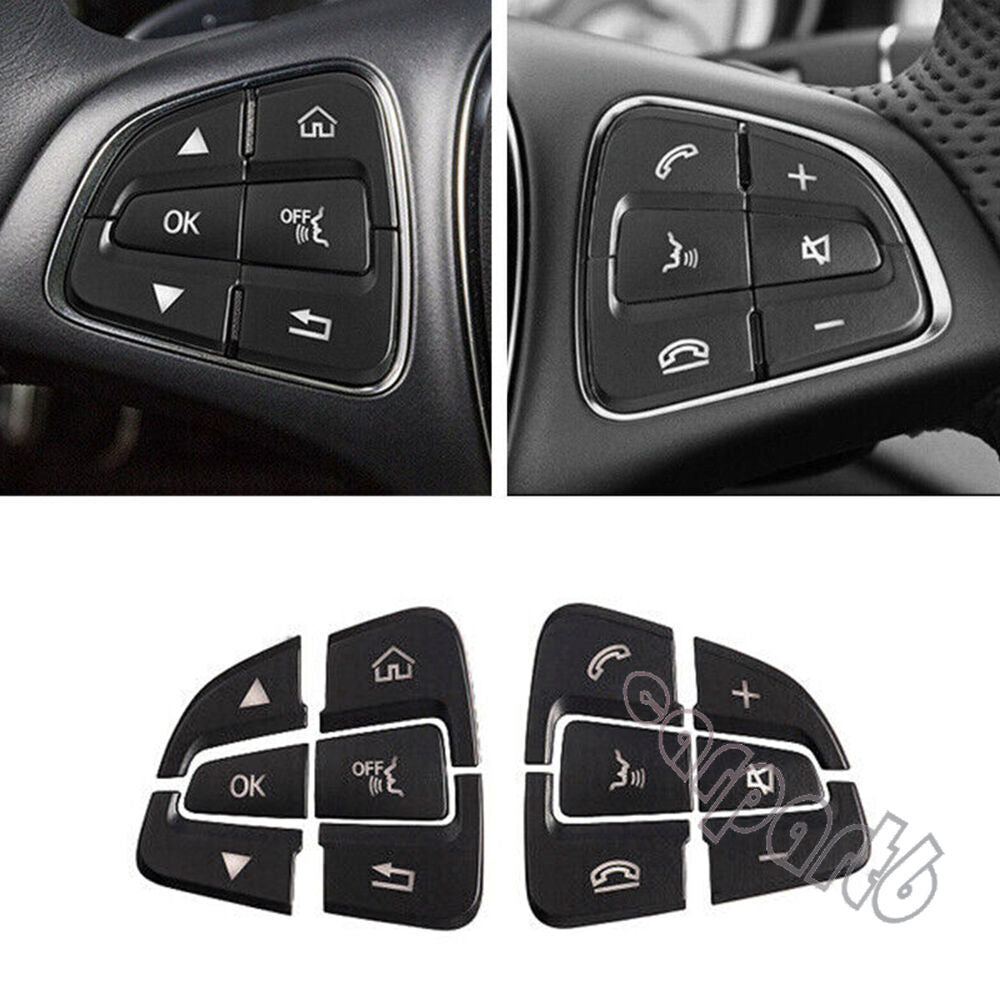 Steering Wheel Button Black Trim for Mercedes Benz GLC C Class W205 2015-2018