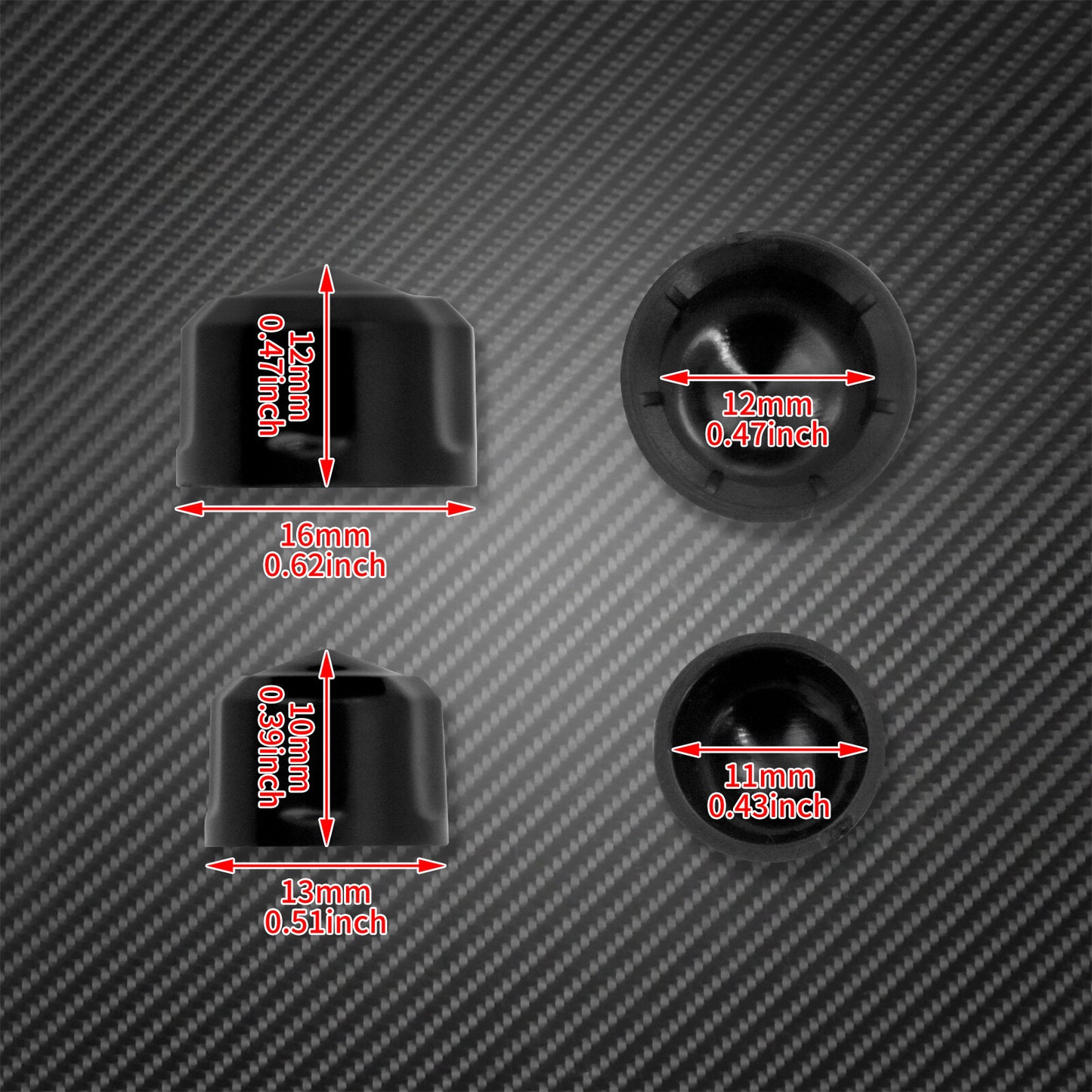 Plastic Engine Kaps Bolt Covers Cap Fit for Harley M8 Touring Softail 2018-2023