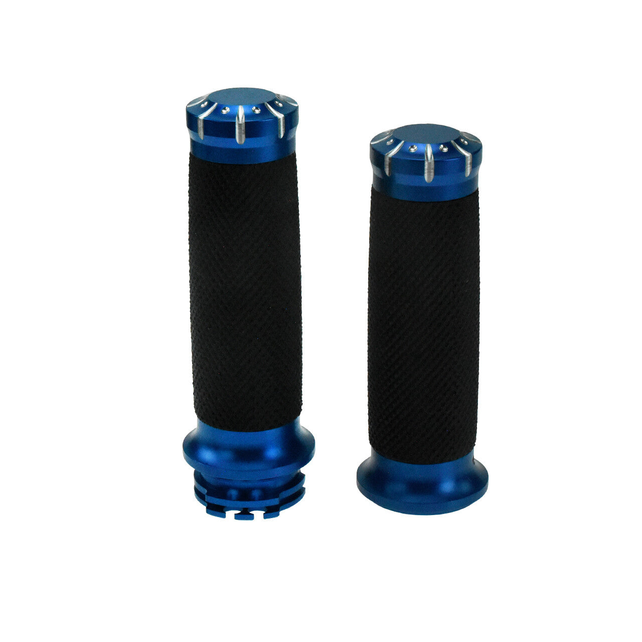 1 Blue Cap Handlebar Hand Grips Fit for Harley Touring Sportster Dyna Softail
