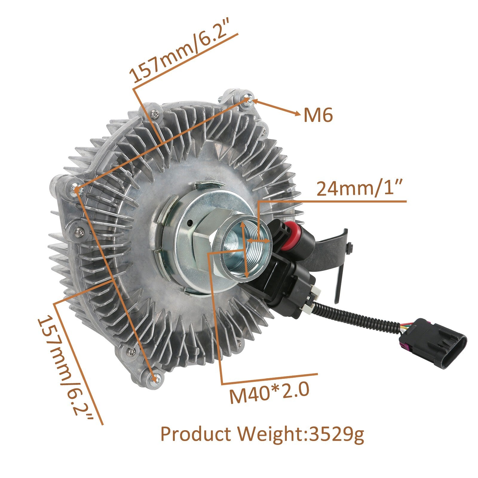Engine cooling fan clutch suitable for Ram 2500 3500 4500 5500 6.7L diesel 52014729ACOpen