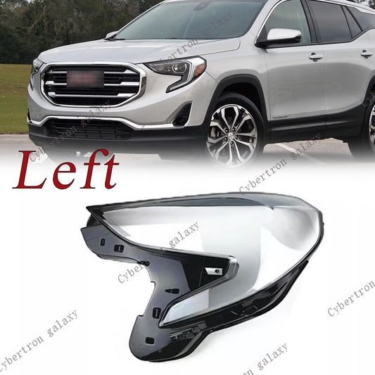 Left-hand headlight cover replacement for lens on GimCis Terrain 2018-2021 vehicles.