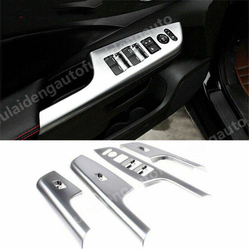 4P for Honda CRV CR-V 2012-2016 Silver Car Window Lifte Panel Switch Cover Trim