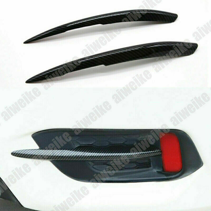 2PCS Carbon fiber Rear Fog light Cover Bezel Trim for Honda for Civic Sedan 2019-21