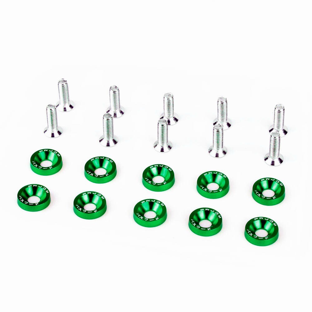 20X Silver JDM Billet Aluminum Fender/Bumper Washer/Bolt Engine Bay Dress Up Kit