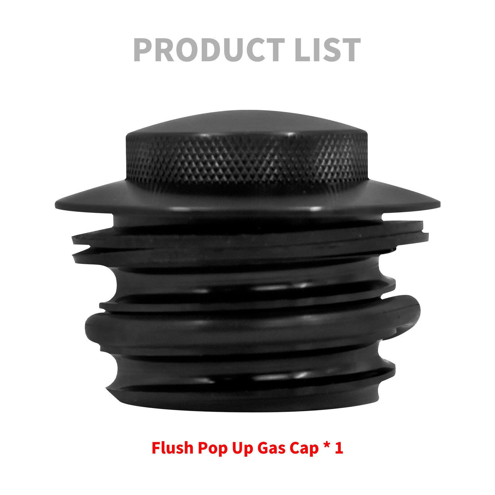 Black Flush Mount Pop Up Vented Gas Fuel Tank Cap for Harley Road King Softail