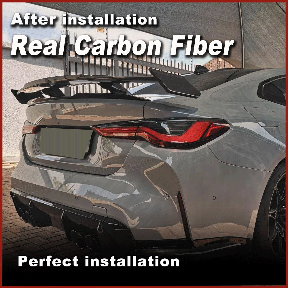Fit for BMW G80 M3 G82 M4 Coupe 2021-23 Real Carbon Rear Trunk Spoiler Wing Lip