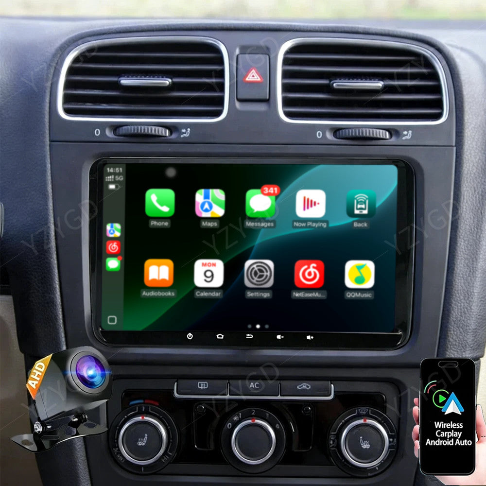 for SKODA Praktik 2007-2011 Stereo Android Auto Carplay Car Radio GPS DSP Screen