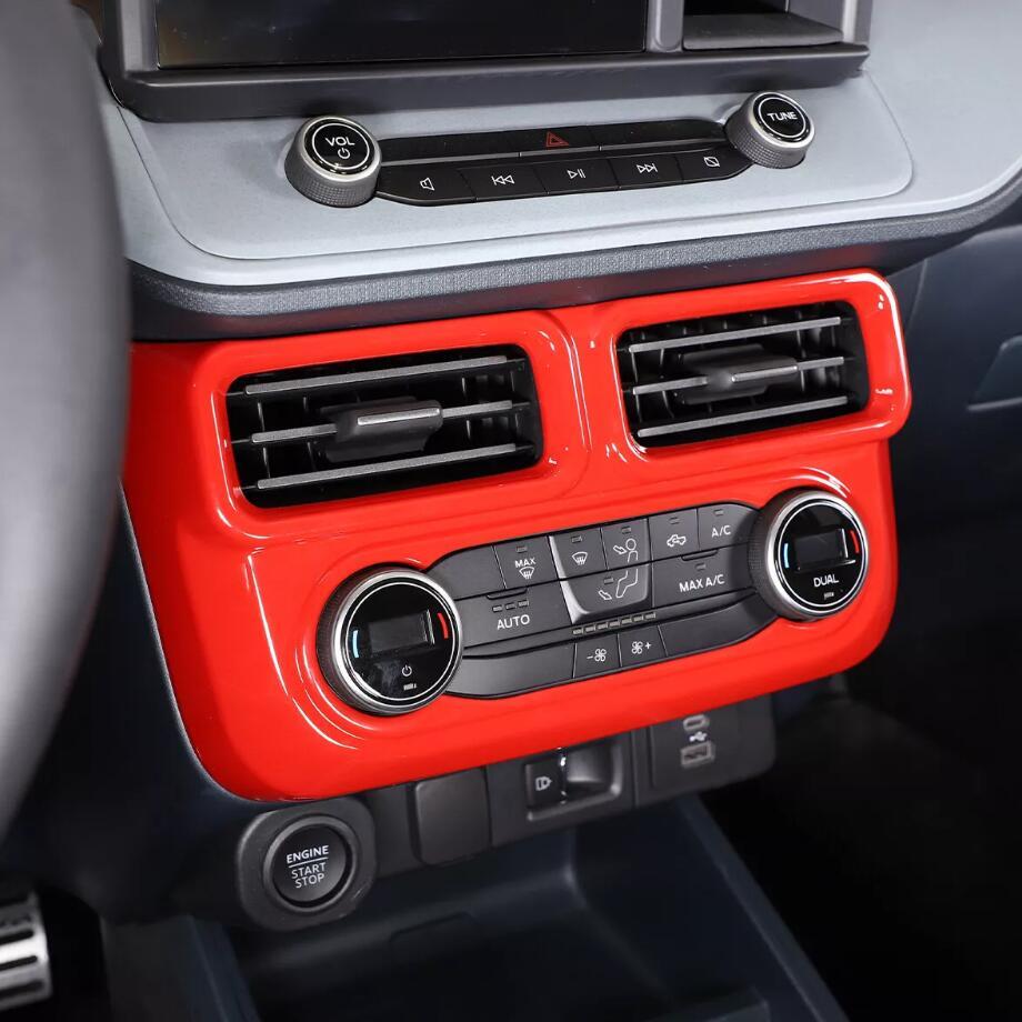 For 2022-2024  for ford  Maverick Red Interior Central Control A/C Panel Cover Trim 1P