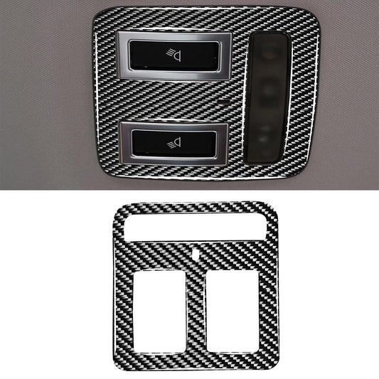 Carbon Fiber Roof Reading Light Panel Cover Trim for Jaguar F-Pace XE XF 2016-20