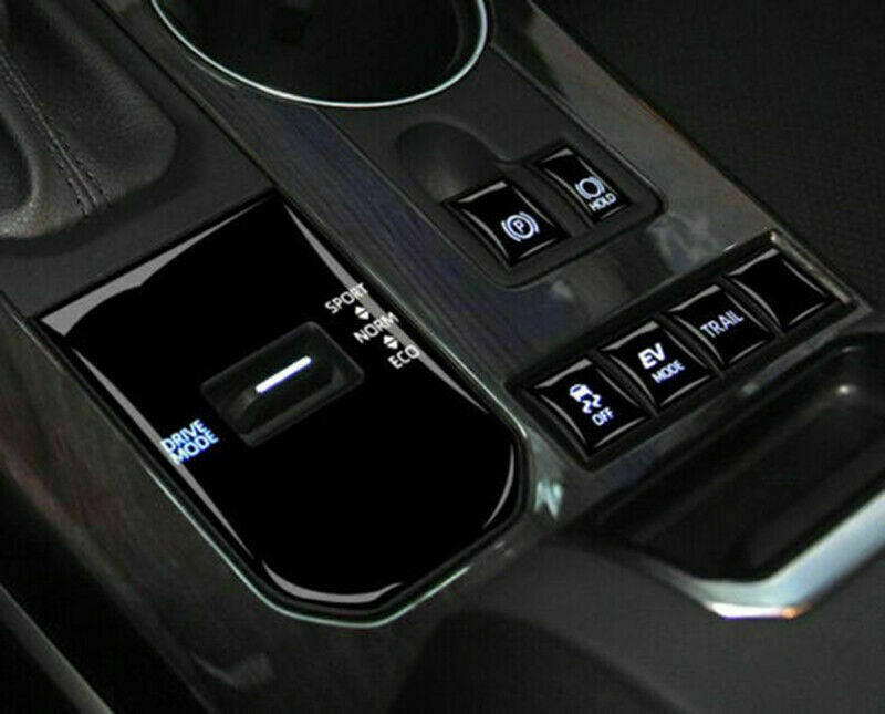 Black Central Console Gear Shift Button Cover Trim for Toyota Highlander 2020-23