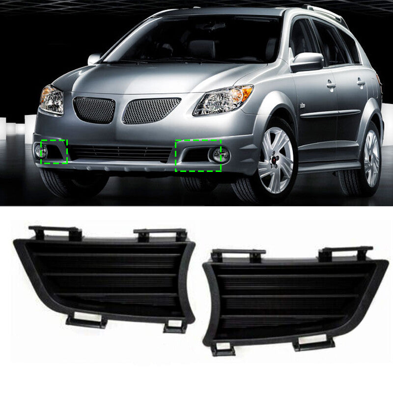 Pair for Pontiac Vibe 2005 2006-2008 Left Right front bumper Fog Light Cover