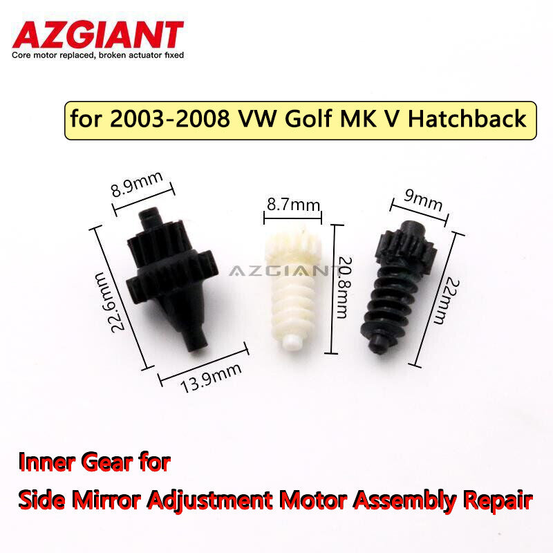 Side mirror adjustment motor gear kit for 2003-2008 for Volkswagen for Golf MK V hatchback.