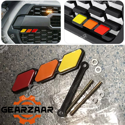 FIT for TOYOTA TRD RACING SPORT TRI-COLOR LOGO GRILLE BADGE NAMEPLATE EMBLEM NEW