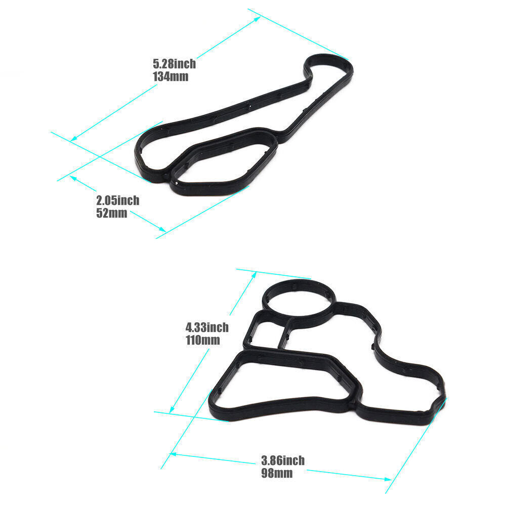 2PCS 11428637820 for BMW 11428637821 Oil Filter Cooler Housing Gasket Seal Kit