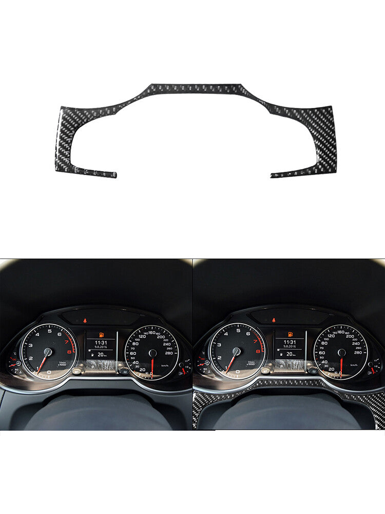 Carbon Fiber Interior Speedometer Frame Trim Cover Decor for Audi Q5 2009-2017