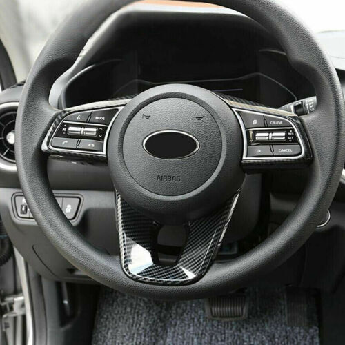 for Kia Forte K3 2019-2023 Carbon Fiber Color Steering Wheel Frame Cover Trim 2