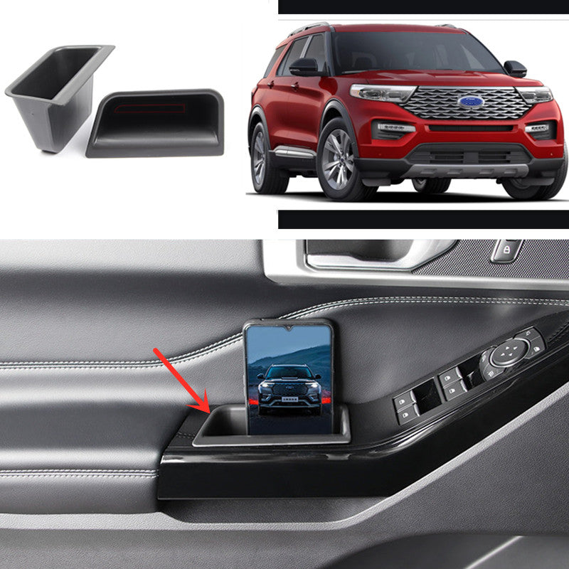 Car Accessories Front door storage box Holder 2pcs for Ford Explorer 2020-2024