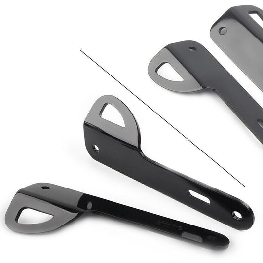 Black Front End Fork Tie Down Bracket Kit for Harley Electra Street Glide 14-21