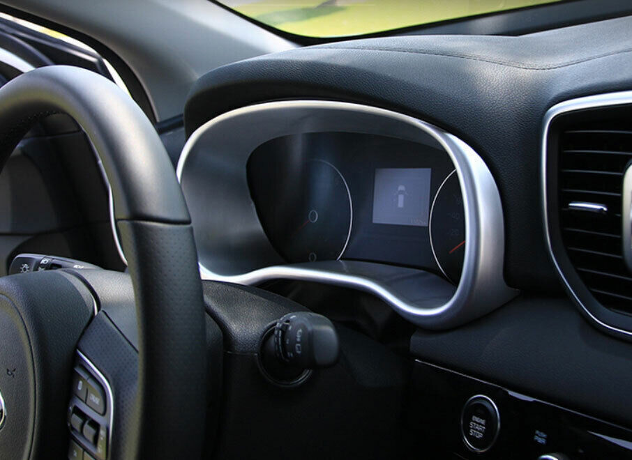 Inner Dashboard Panel Frame Cover Trim Fit for Kia Sportage 2017-20 Matte Silver