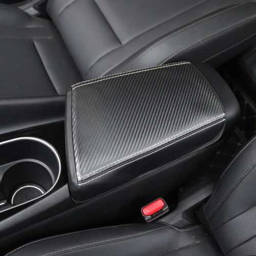 for Hyundai for Elantra 2021-2023 Carbon Fiber PU Console Armrest Cover Cushion Mat