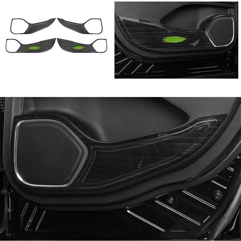 Inner Door Anti-Kick Panel Black Cover Trim Titanium for Lincoln Corsair 2020-22