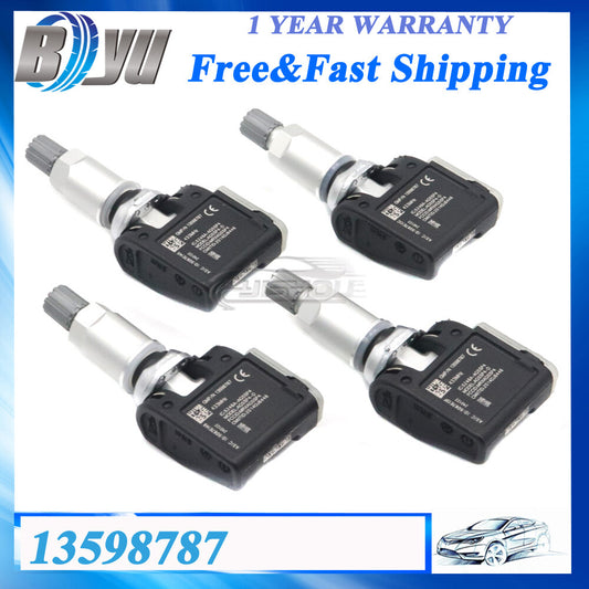 4x TPMS Tire Pressure Sensor 13589602 For GM for Cadillac ATS CTS 433MHz 13598787 CN