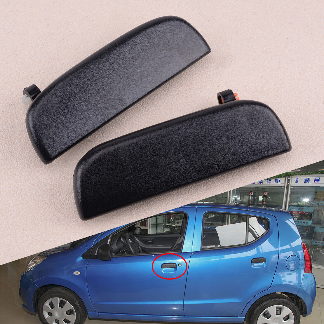 Front Pair Exterior Outer Door Handle Fit for Suzuki Alto Carry for Jimny 09-13 New