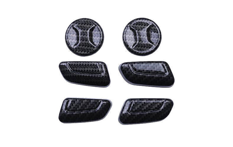 for Volkswagen Atlas 2018-23 Carbon Fiber Electric for Seat Adjustment Cover Trim 6X