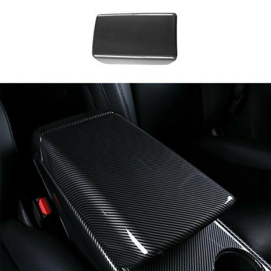 for Tesla Model 3 2017-23 Carbon Fiber Center Console Armrest Storage Box Cover