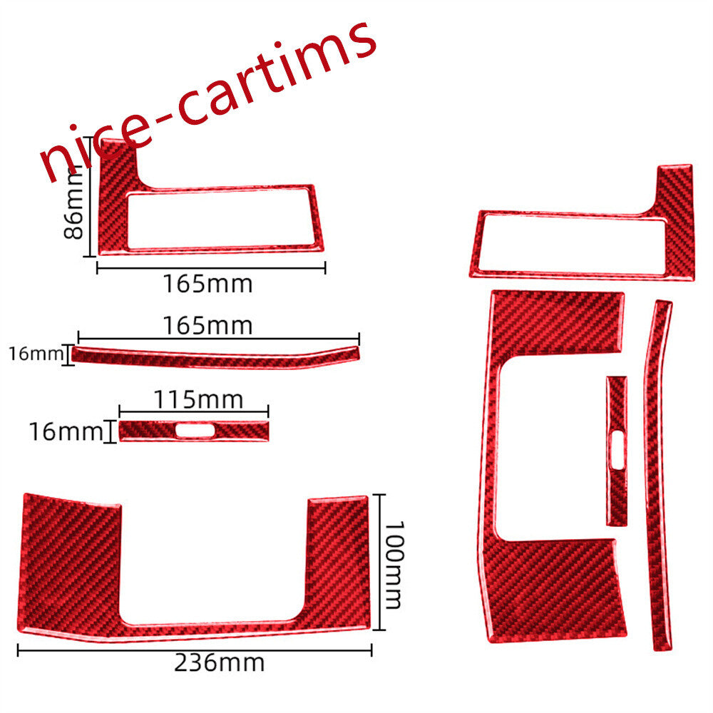 Red Carbon Fiber Dashboard Air Vent Outlet Trim For LR for Range Rover Sport 2014-17